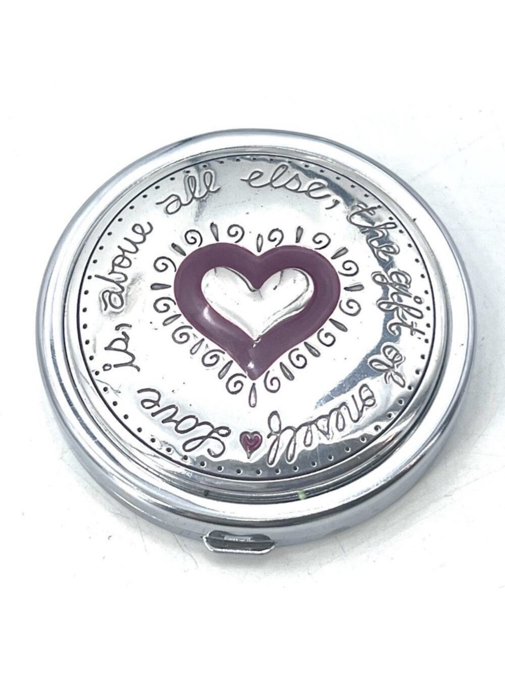 Brighton Joyful Heart Compact Mirror - Duel Inner Mirrors